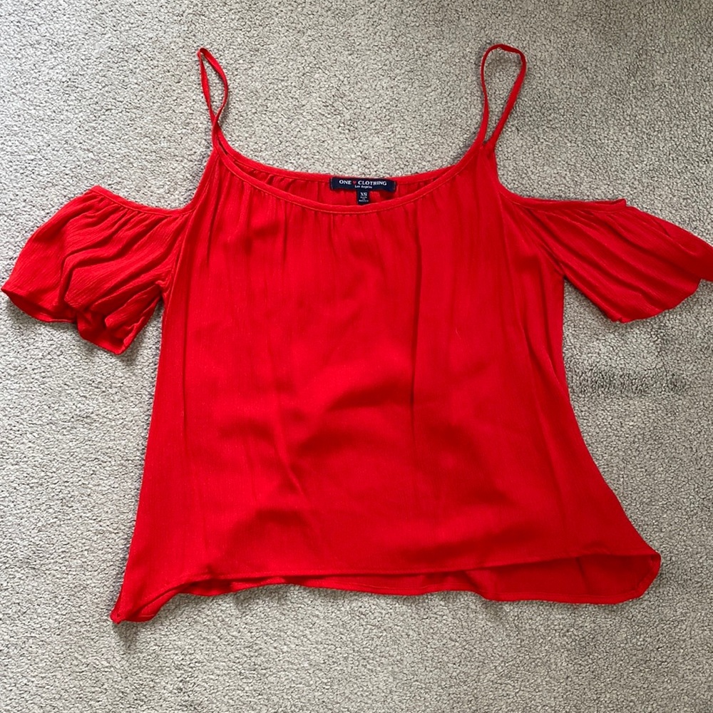 Red Off The Shoulder Blouse